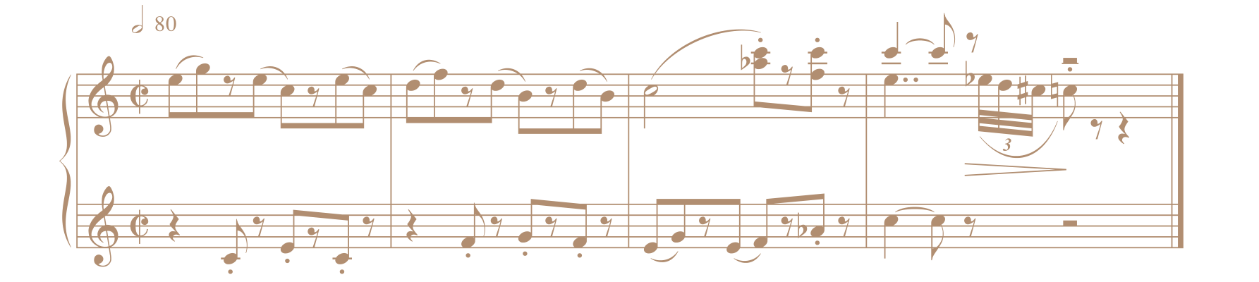 Henrik Wiese 작곡 'Seoul Ragtime' 악보 첫 부분